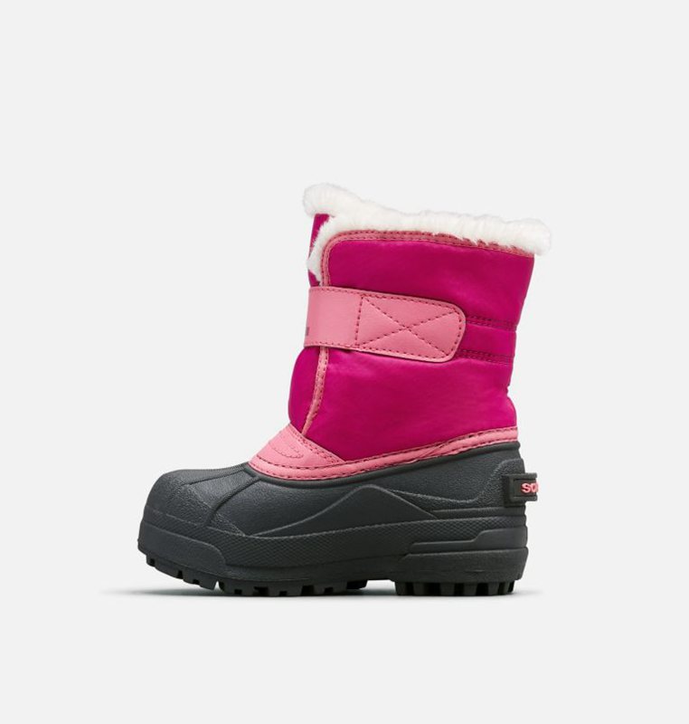 Kids Snow Boots Pink/Black - Sorel Childrens Commander™ - 506879-IWR